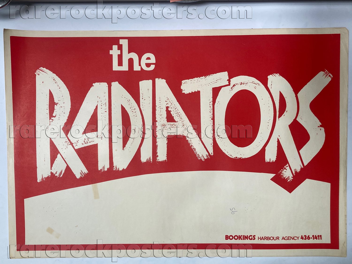 THE RADIATORS ~ VERY EARLY ORIGINAL c.1979 AUST TOUR GIG BLANK POSTER