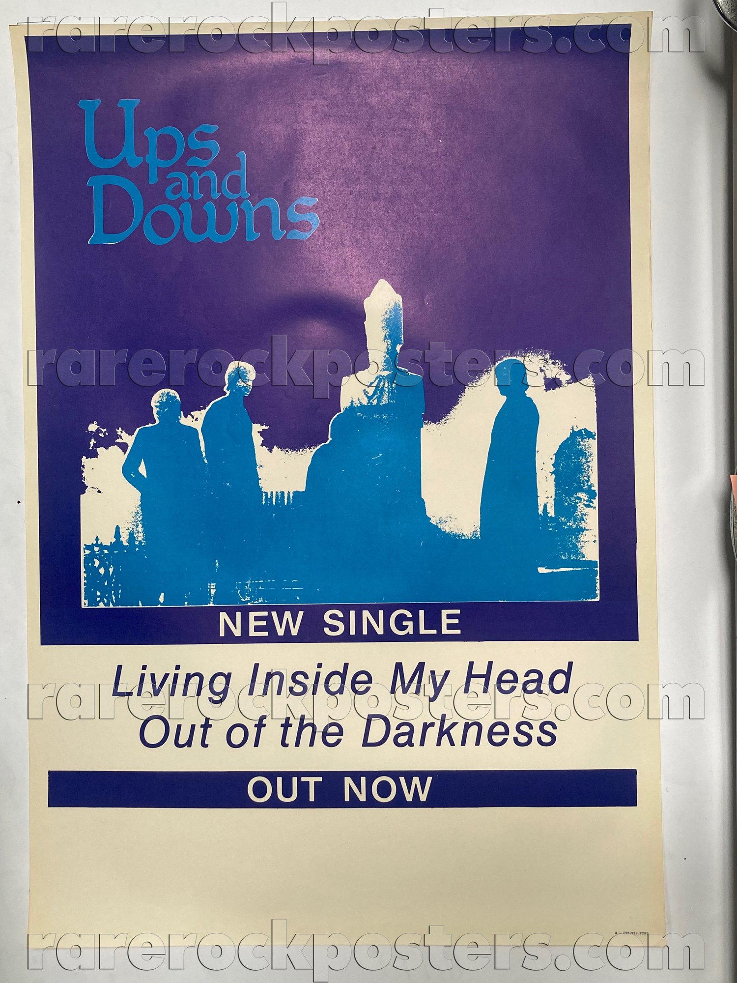 UPS & DOWNS ~ LIVING INSIDE MY HEAD ~ ORIG 1984 AUSTRALIAN GIG BLANK / RECORD PROMO POSTER