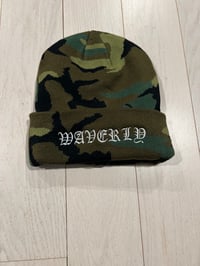 WAVERLY embroidered camo beanie-Free domestic shipping.