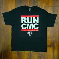 Image 1 of RUN CMC + NWA BLACK T-SHIRT