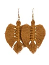 MAPLE FEATHER MACRAME EARRINGS