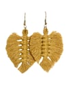 TUSCAN GOLD FEATHER MACRAME EARRINGS