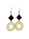 SMALL EVELYN RATTAN EARRINGS