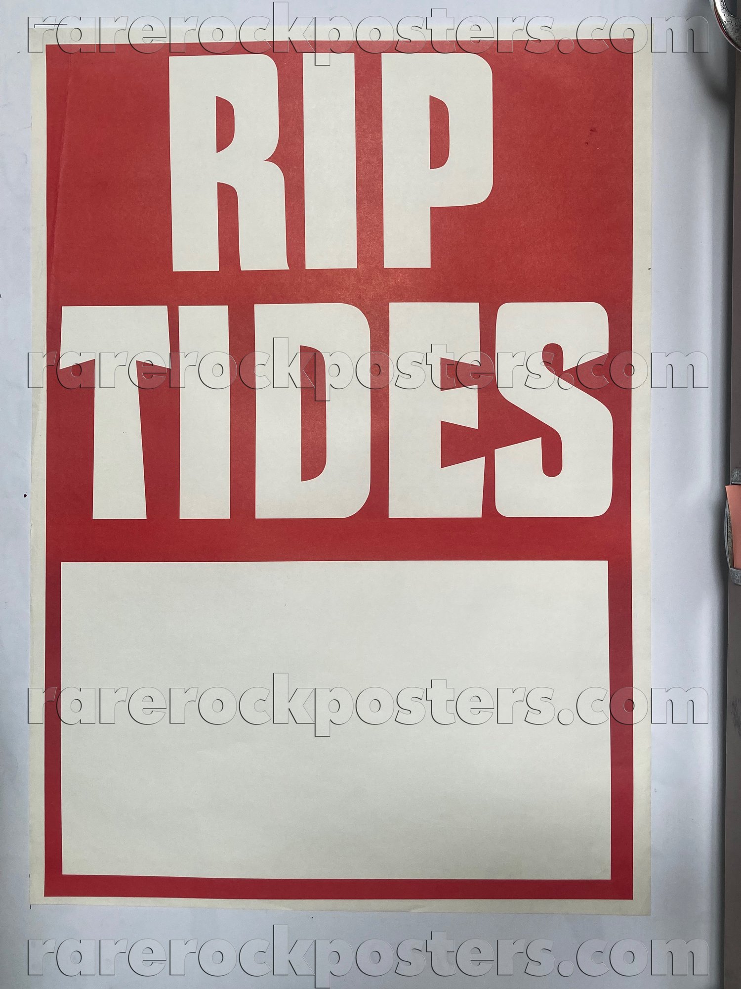 RIPTIDES ~ ORIGINAL EARLY 1980'S AUSTRALIAN TOUR GIG BLANK POSTER