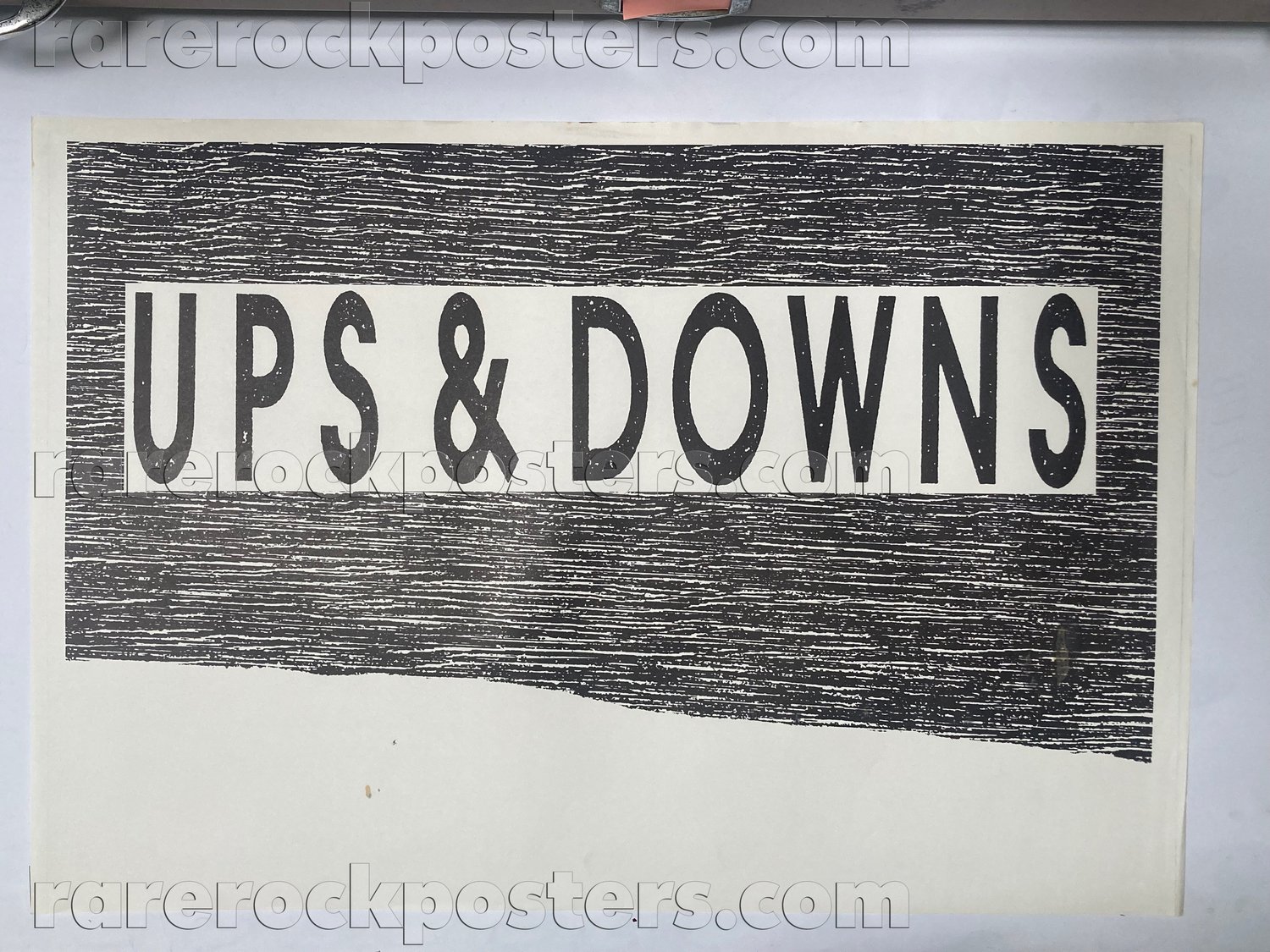 UPS & DOWNS ~ ORIGINAL MID 1980'S AUSTRALIAN GIG BLANK POSTER