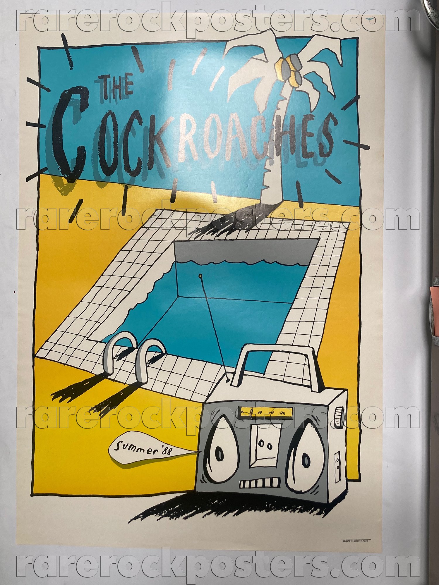 COCKROACHES ~ SUMMER '88 ~ ORIGINAL 1988 AUSTRALIAN GIG BLANK POSTER