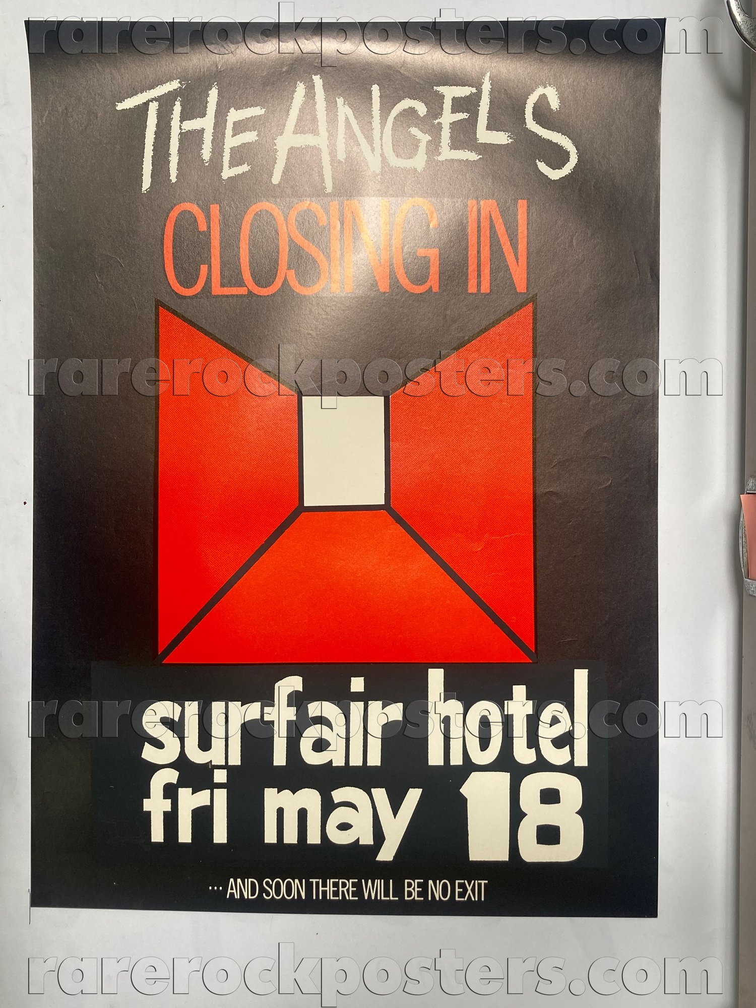 THE ANGELS ~ CLOSING IN TOUR ~ ORIGINAL 1979 AUSTRALIAN TOUR GIG POSTER ~ SURFAIR ~ MARCOOLA