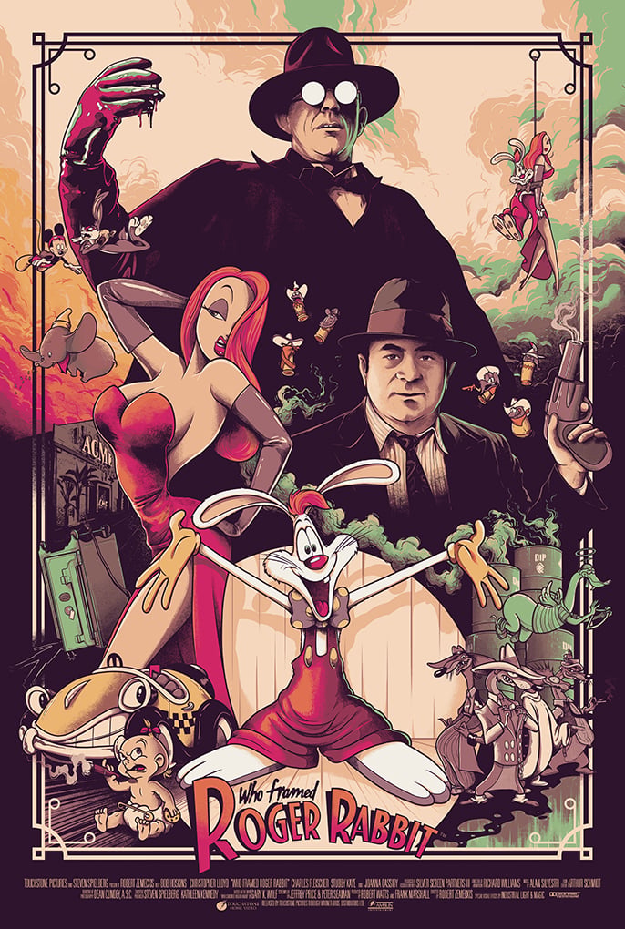 Who Framed Roger Rabbit - 24x36 Screenprint AP | markbellillustration
