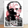 Hannibal Lecter Silence of the Lambs - 5 x 7 Letterpress Style Horror Movie Art Print - Valentine's