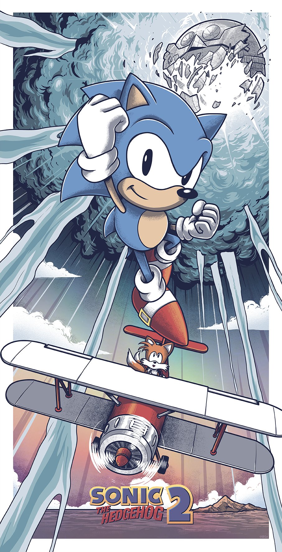 Sonic 2 (1993) 12x24" Fine Art Print