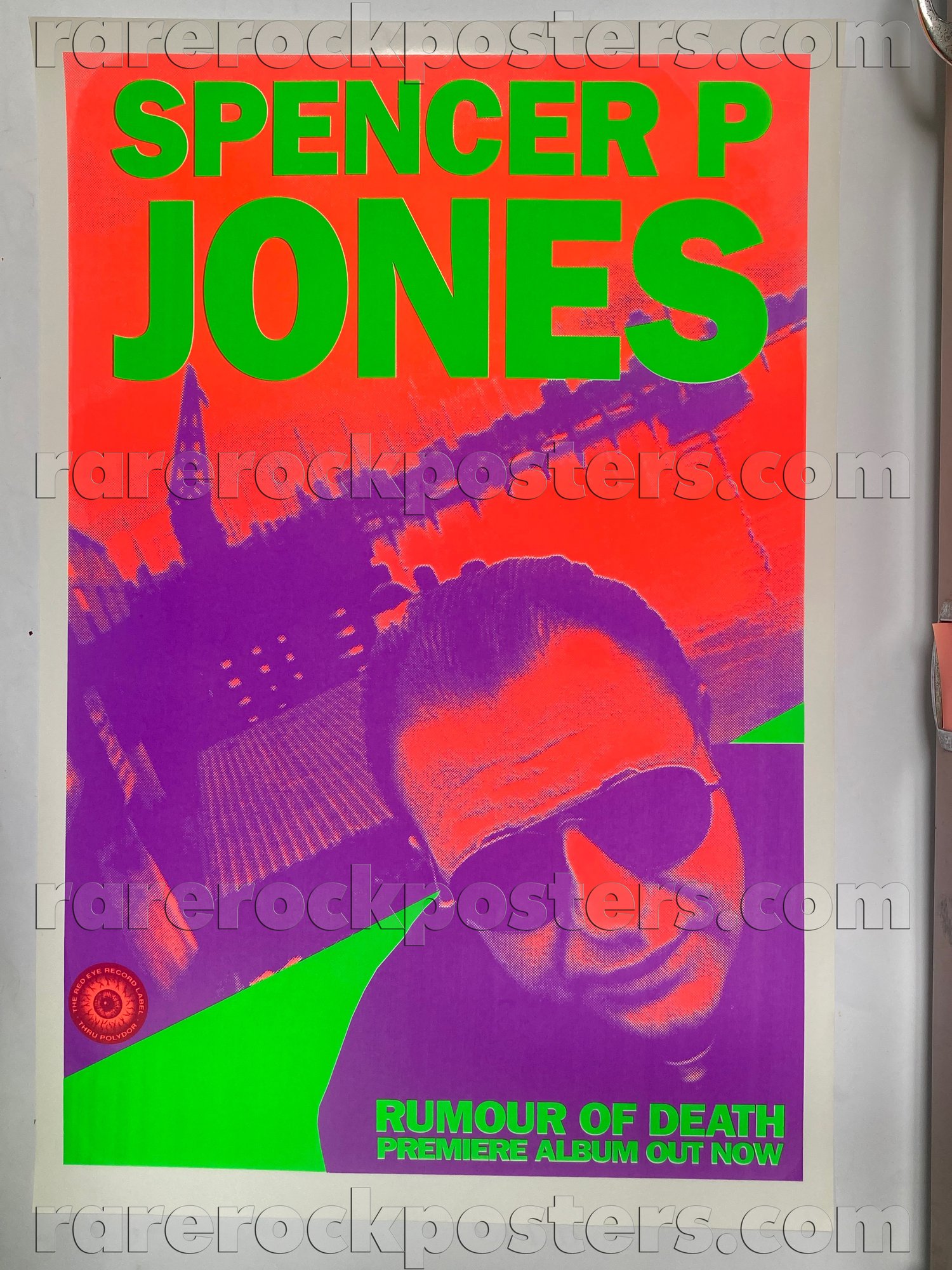 SPENCER P JONES ~ RUMOUR OF DEATH ~ ORIGINAL 1994 AUSTRALIAN RECORD STORE PROMO POSTER