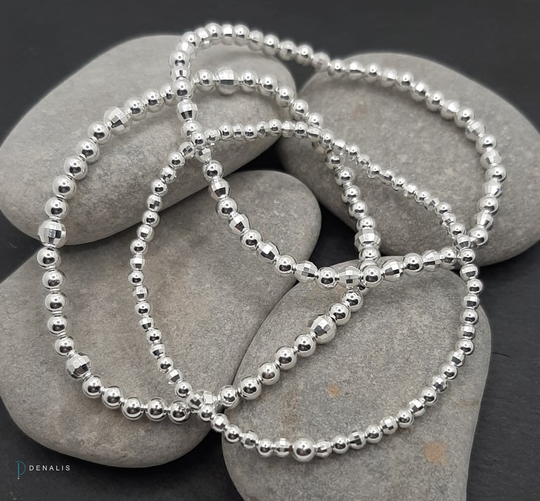 Lenora mirror bead bracelets