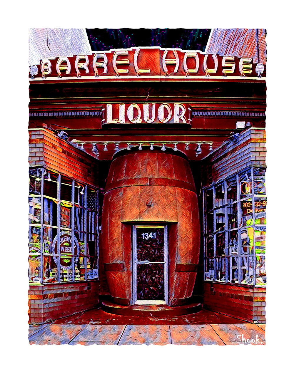 Barrel House Liquors DC Giclée Art Print (Multi-size options)