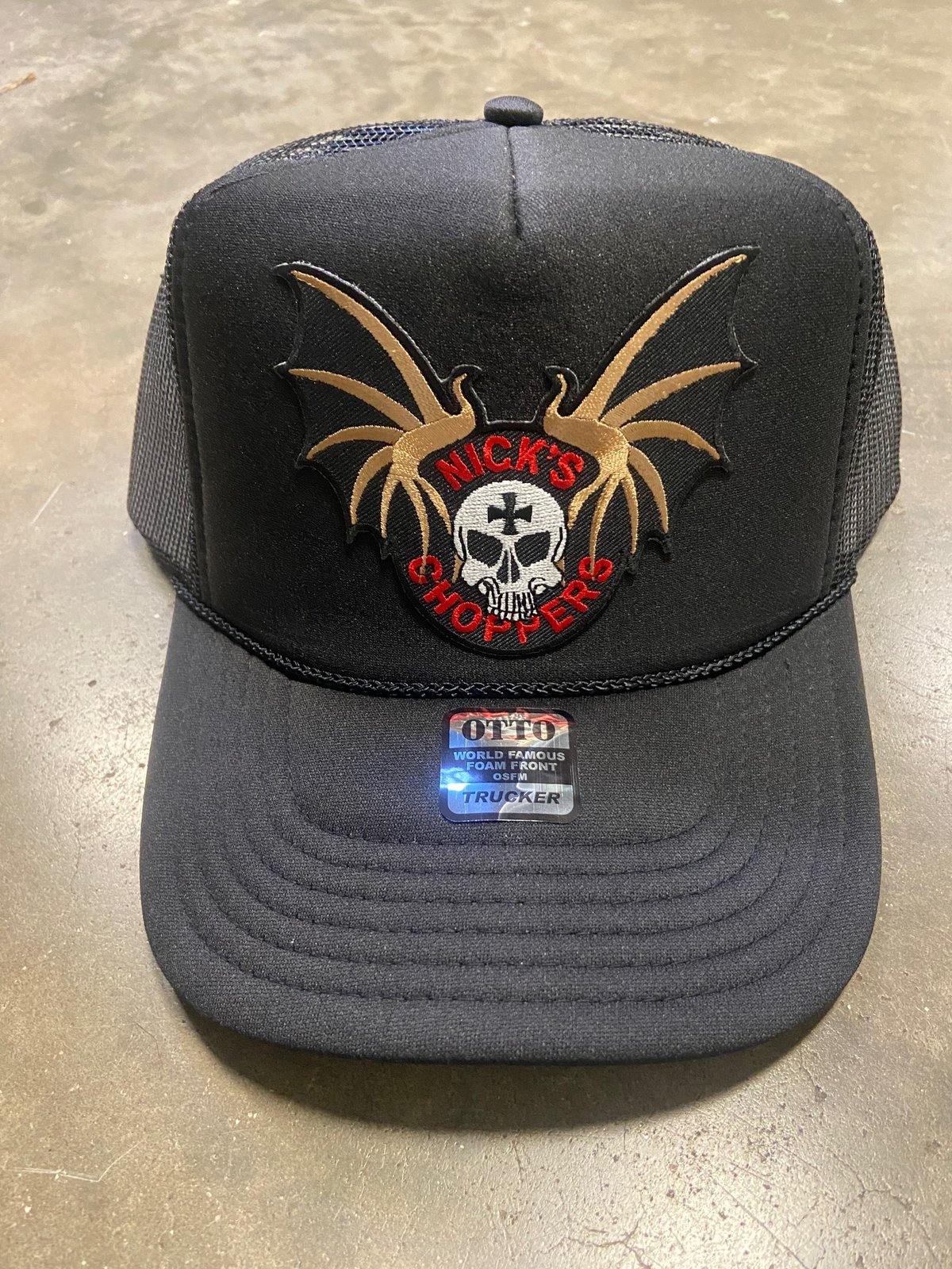 Image of NICK'S CHOPPERS Bad Boy Trucker Hats.