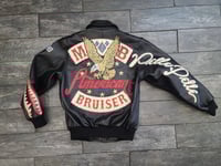 Image 4 of Pelle Pelle American Bruiser "ASAP ROCKY" Embellished Leather jacket Black
