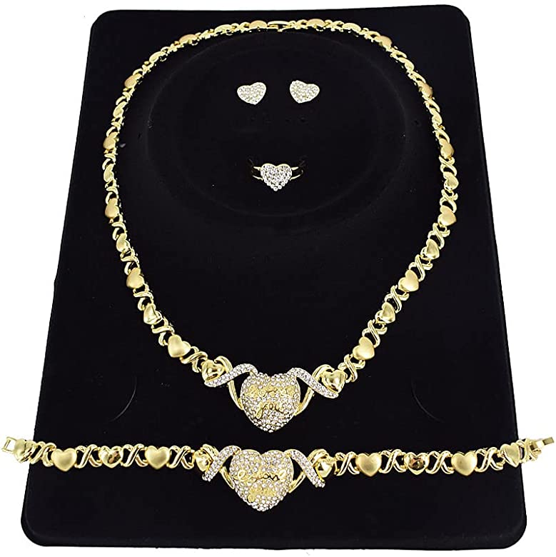 Image of VDAY HEART NECKLACE SET #2
