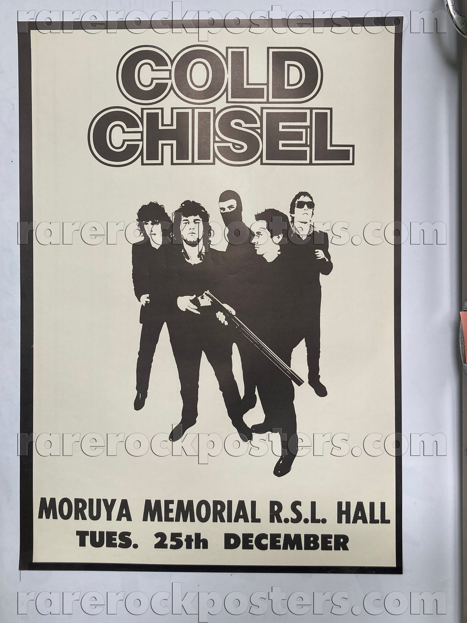 COLD CHISEL ~ ORIGINAL 1979 AUSTRALIAN GIG POSTER ~ MORUYA R.S.L ~ XMAS DAY!