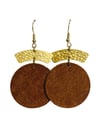 WALNUT JOCELYN LEATHER EARRINGS