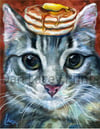 Canvas Print / "Fluffy Kitty" from Original Dan Lacey Painting