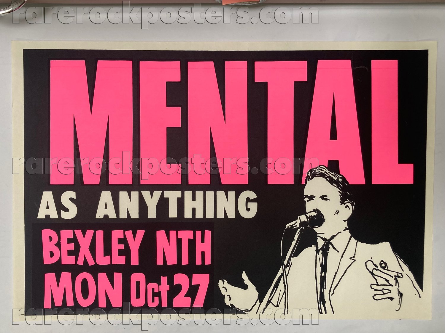 MENTAL AS ANYTHING ~ ORIGINAL 1980 AUSTRALIAN GIG POSTER ~ BEXLEY ~ SYDNEY