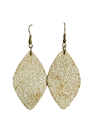 CRACKED WHITE ISA LEATHER EARRINGS