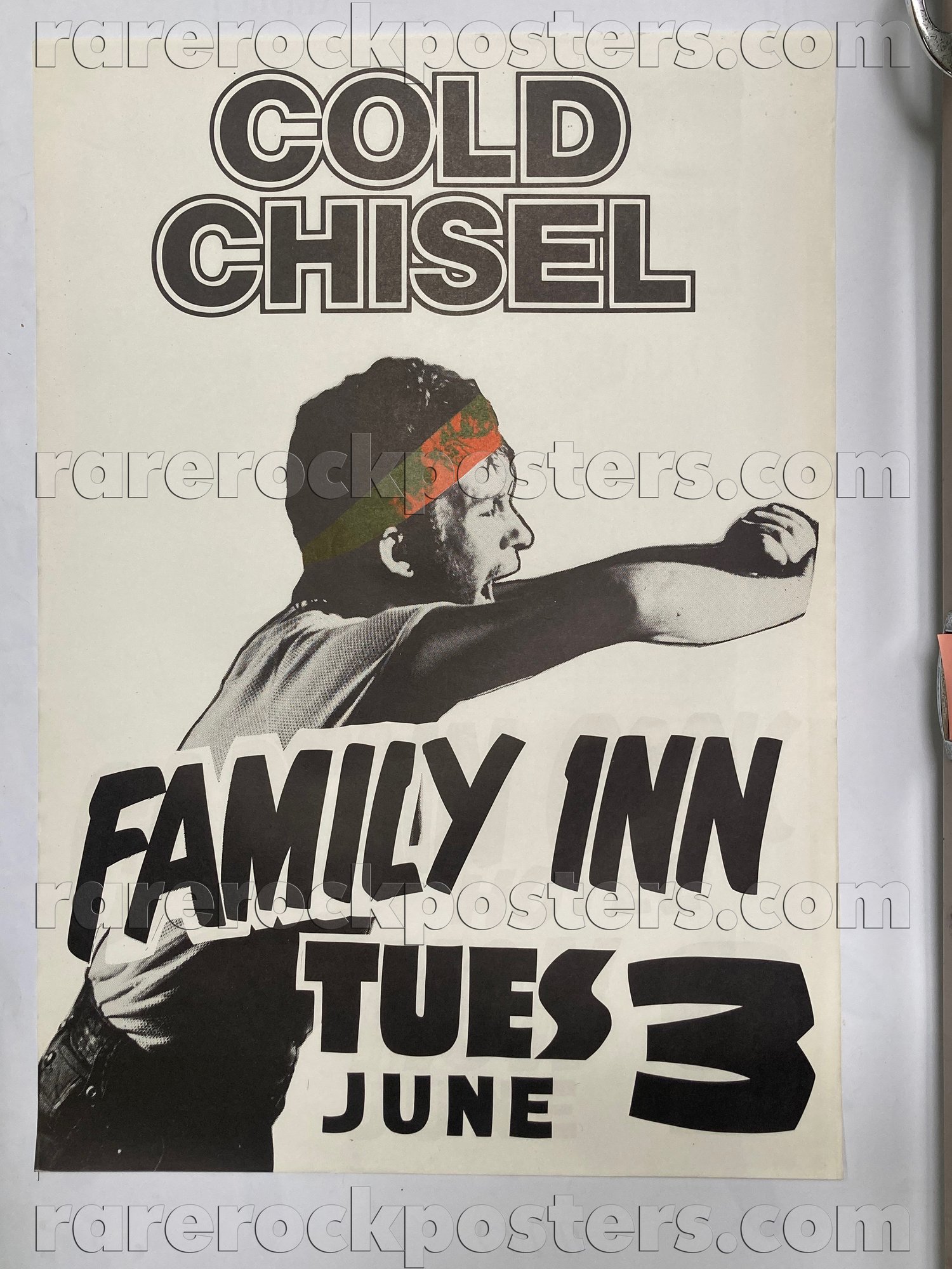 COLD CHISEL ~ YOUTH IN ASIA ~ ORIGINAL 1980 AUSTRALIAN GIG POSTER ~ FAMILY INN RYDE