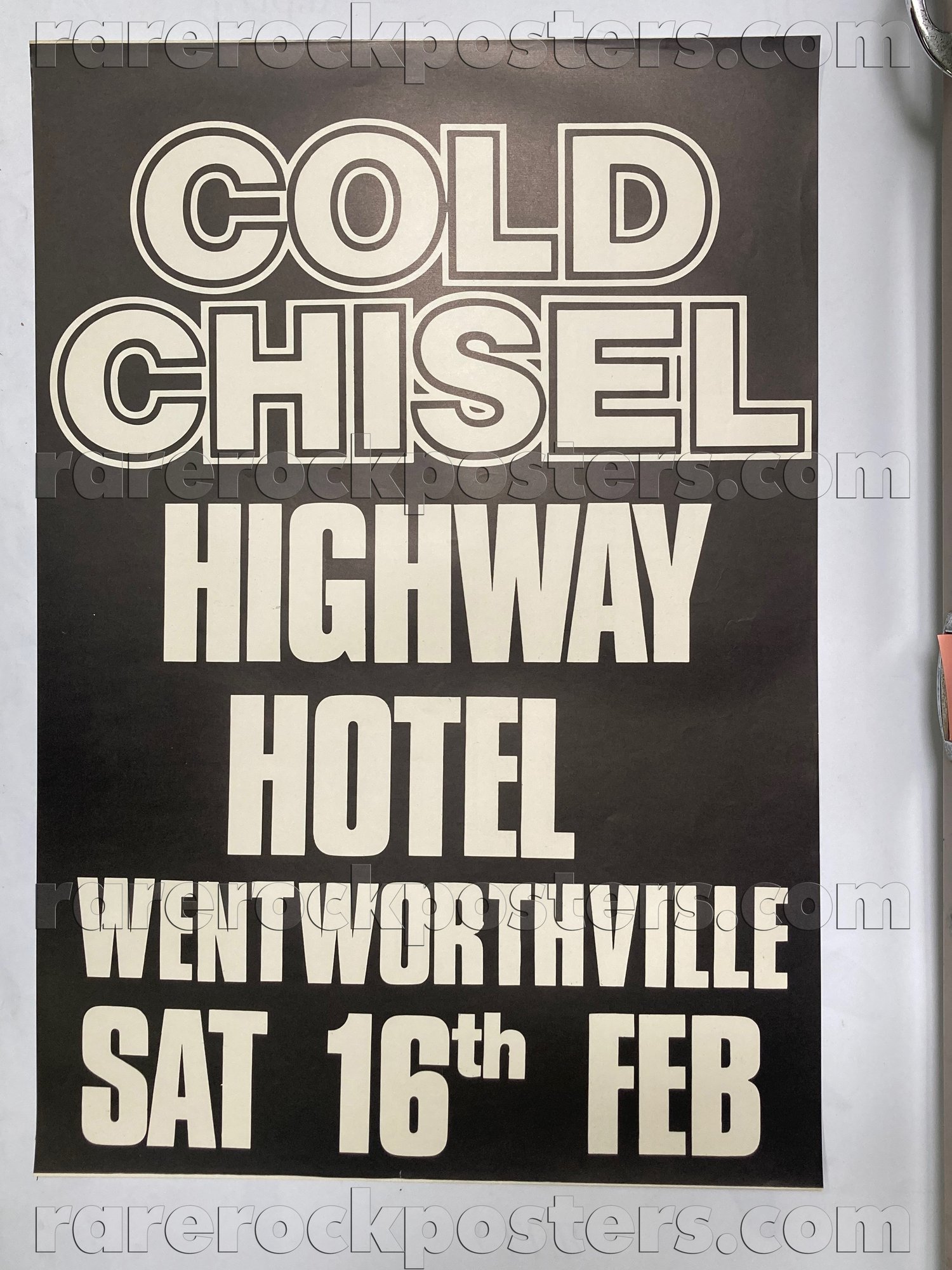 COLD CHISEL ~ ORIGINAL 1980 AUSTRALIAN GIG POSTER ~ HIGHWAY HOTEL ~ WENTWORTHVILLE