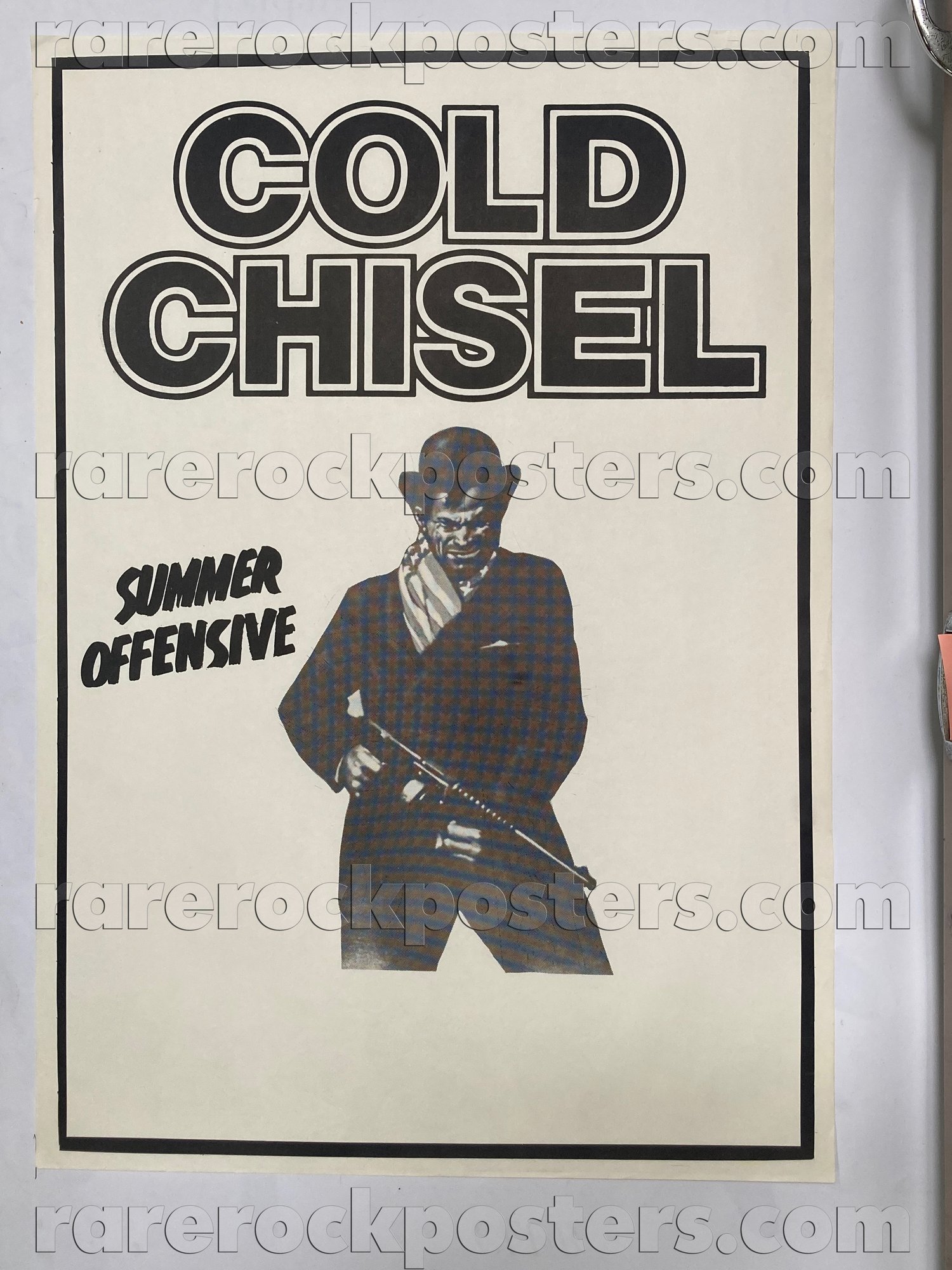 COLD CHISEL ~ SUMMER OFFENSIVE ~ ORIGINAL 1981 AUSTRALIAN GIG BLANK POSTER