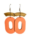 CORAL ASHLEY LEATHER EARRINGS