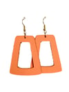 CORAL CORINNE LEATHER EARRINGS