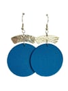 ELECTRIC BLUE JOCELYN LEATHER EARRINGS