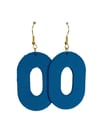 ELECTRIC BLUE ASHLEY LEATHER EARRINGS