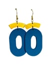 ELECTRIC BLUE ASHLEY LEATHER EARRINGS