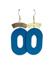 ELECTRIC BLUE ASHLEY LEATHER EARRINGS