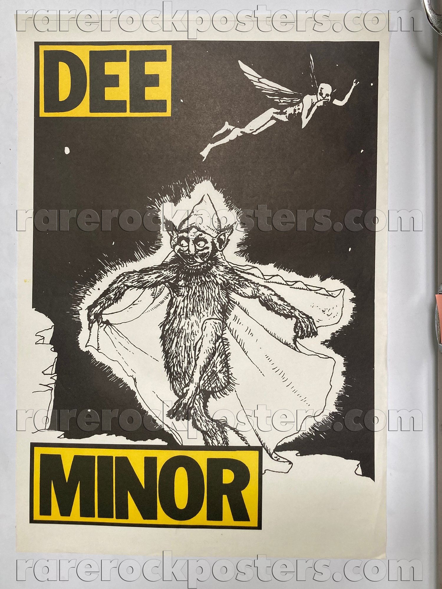 DEE MINOR & THE DISCHORDS ~ ORIG c.1981 AUSTRALIAN GIG BLANK POSTER