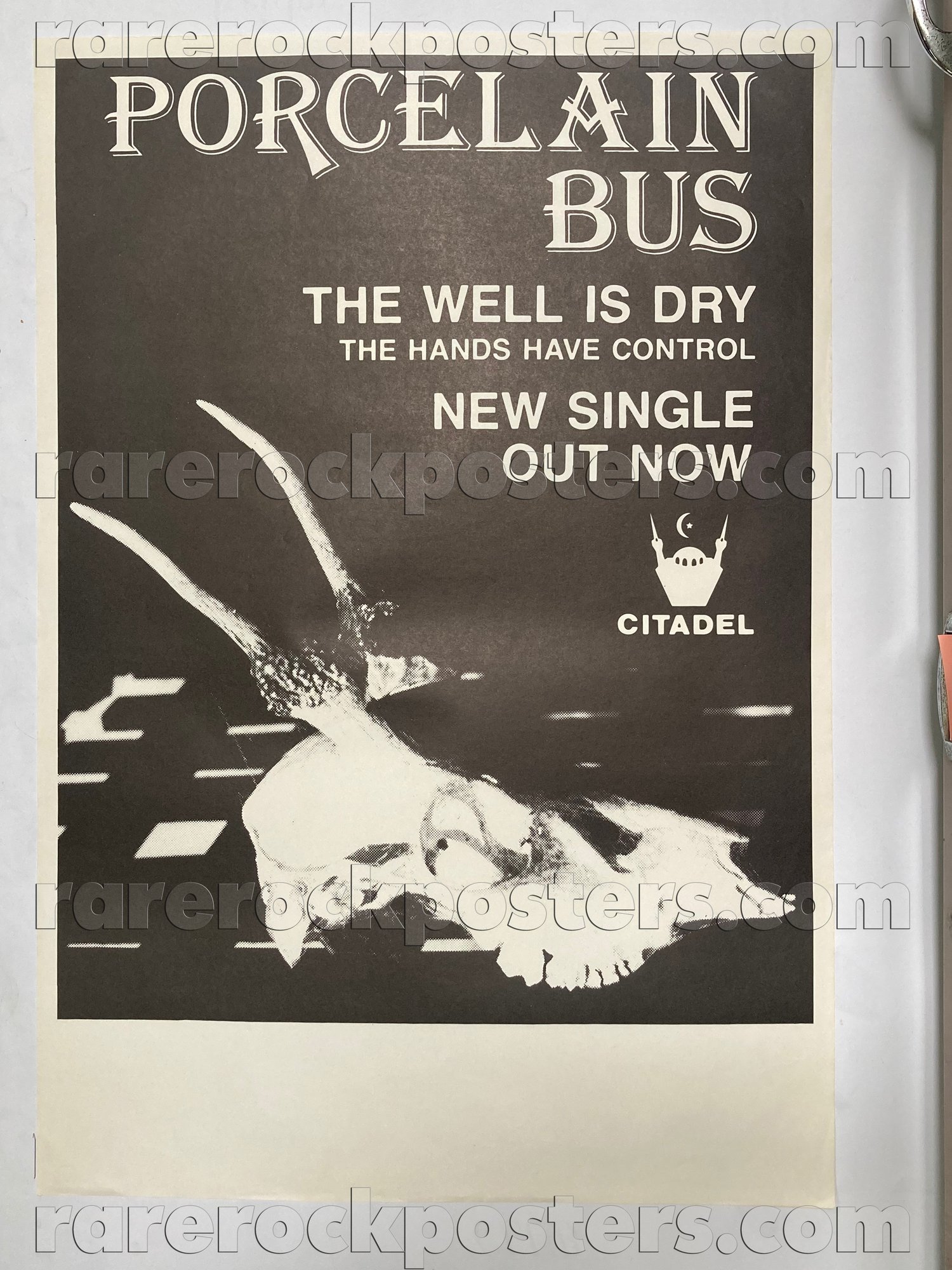 PORCELAIN BUS ~ WELL IS DRY ~ ORIG 1987 AUSTRALIAN GIG BLANK / RECORD PROMO POSTER