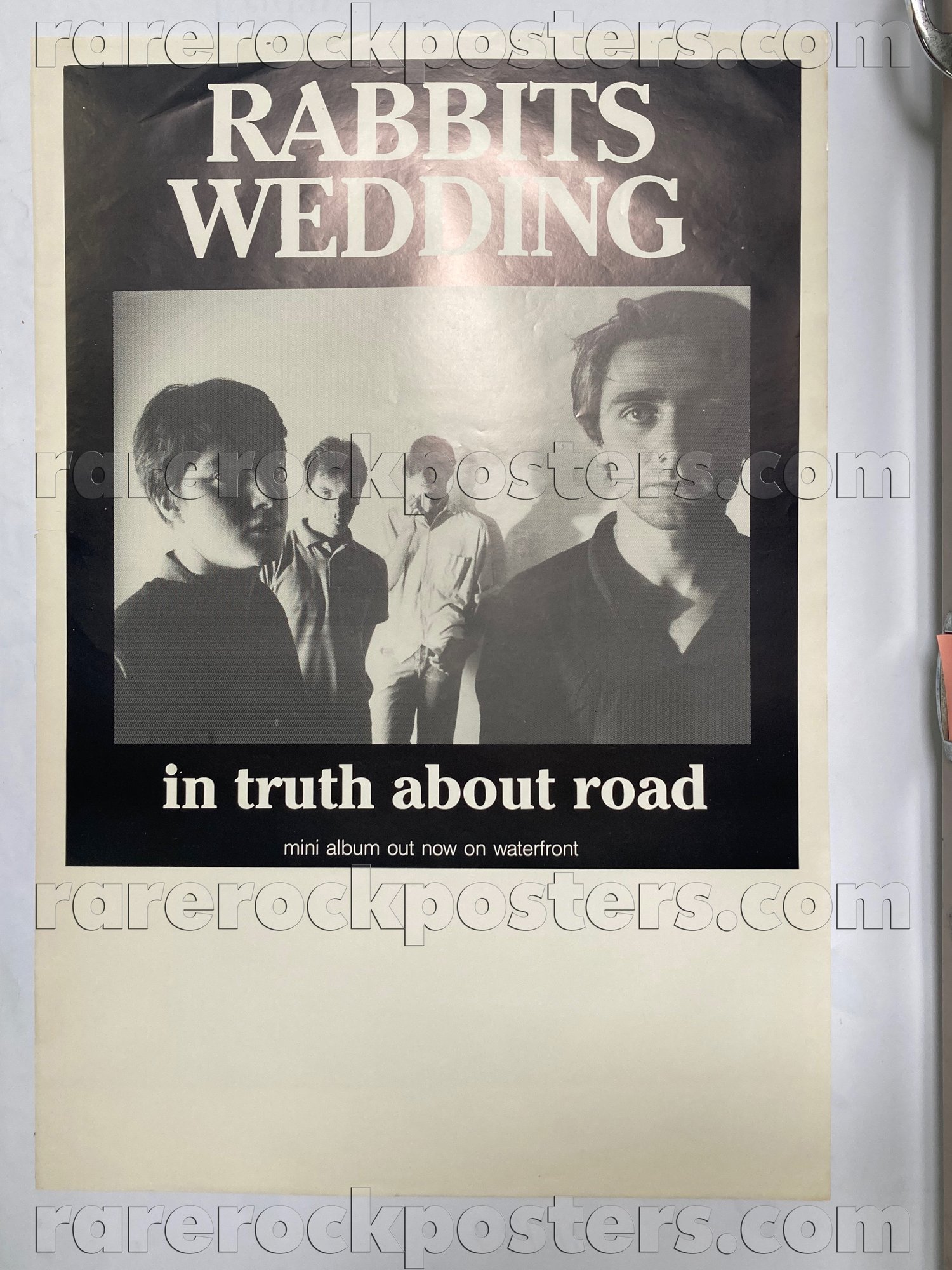 RABBITS WEDDING ~ IN TRUTH ABOUT ROAD ~ ORIG 1986 AUSTRALIAN GIG BLANK / RECORD PROMO POSTER