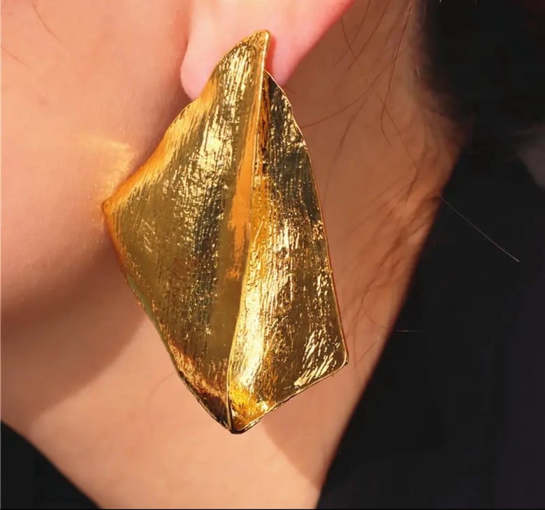 Image of Large Leaf Earrings