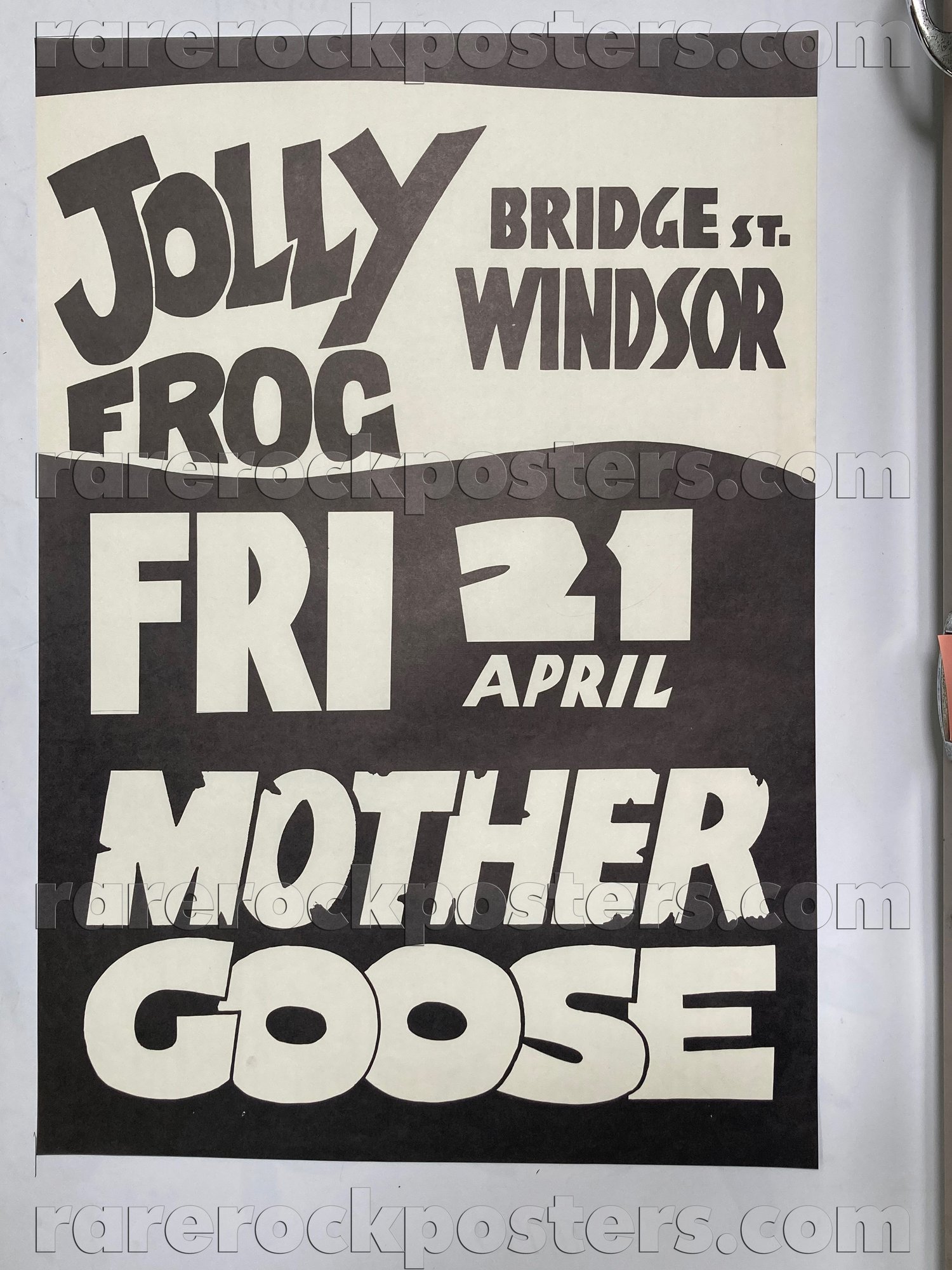 MOTHER GOOSE ~ ORIGINAL 1978 AUSTRALIAN GIG POSTER ~ JOLLY FROG ~ WINDSOR