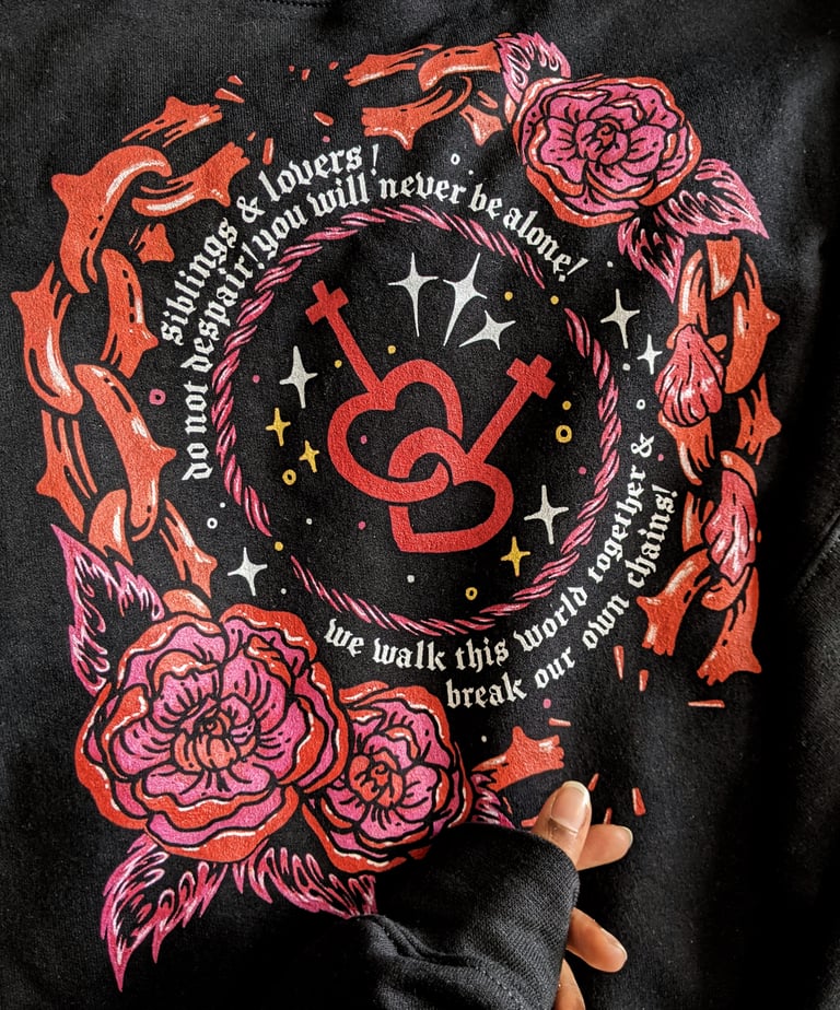 Lesbian Solidarity Forever Embroidered Unisex Sweatshirt Image 3