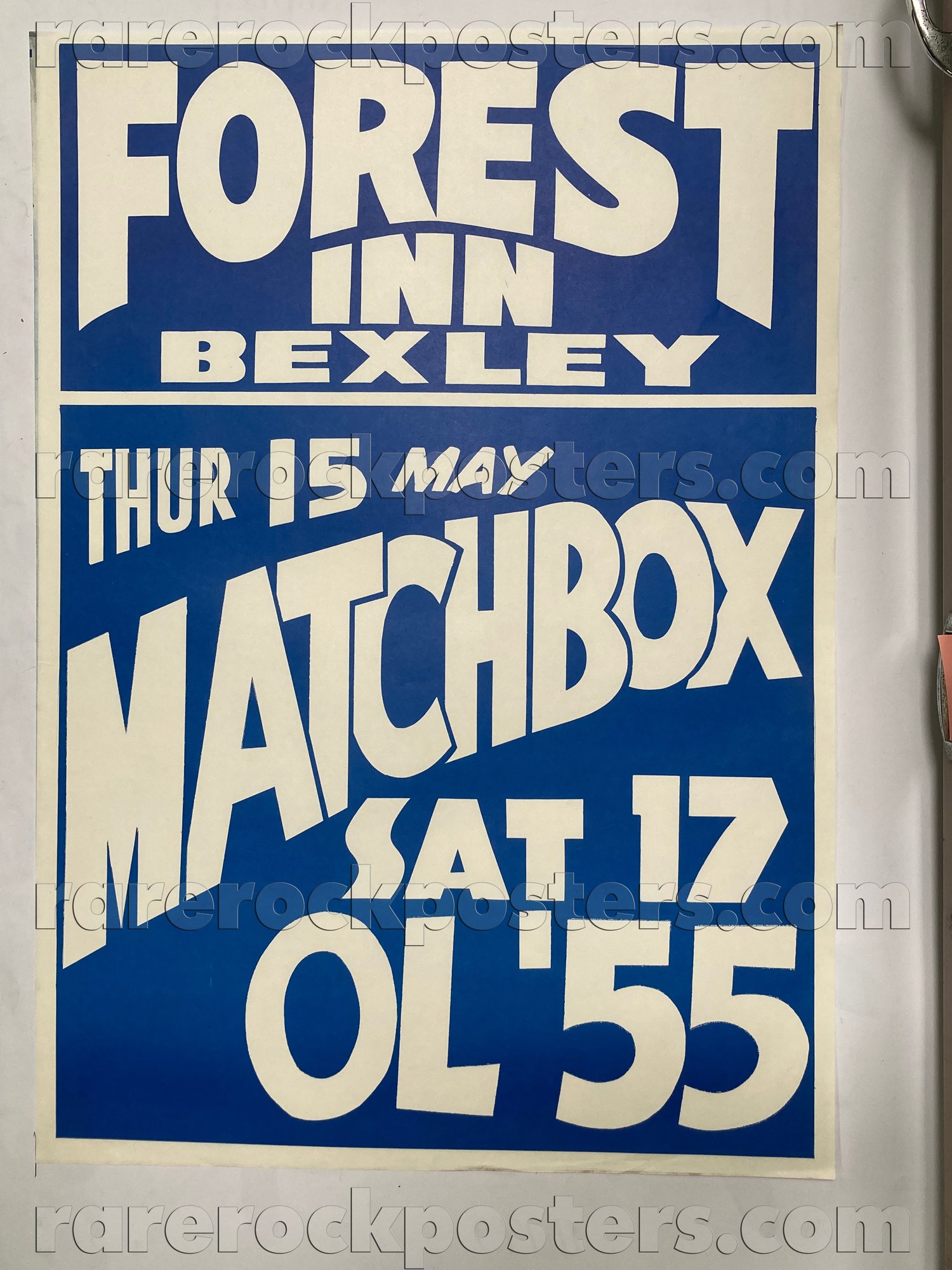 MATCHBOX / OL '55 ~ ORIGINAL 1980 AUSTRALIAN GIG POSTER ~ FOREST INN BEXLEY ~ SYDNEY