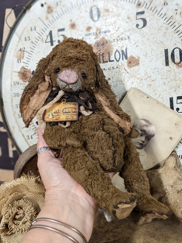 Image of 8.5" - Vintage Chocolate Lop-Eared  Rabbit   by Whendi's Bears --