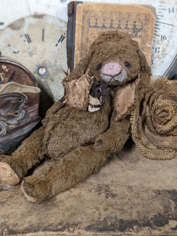 Image of 8.5" - Vintage Chocolate Lop-Eared  Rabbit   by Whendi's Bears --