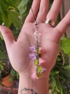 Pink and Purple Flower Phone Charm 