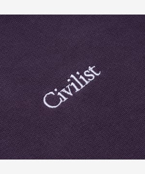 Image of CIVILIST_MINI LOGO HOODIE :::NIGHT SHADE:::
