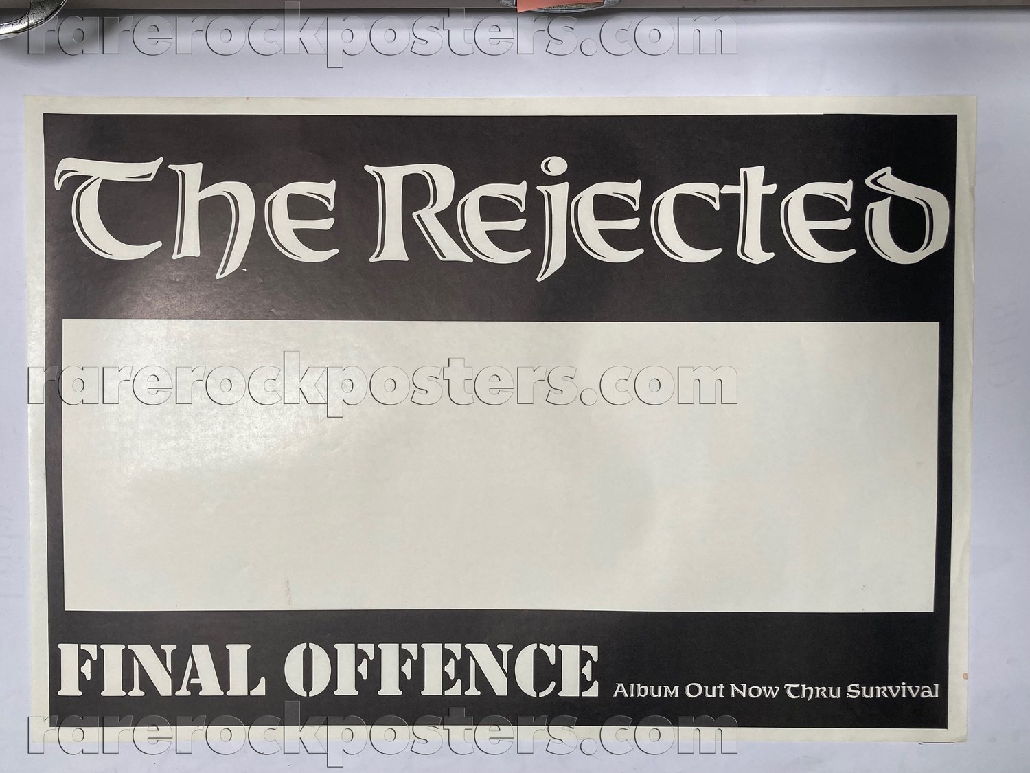 THE REJECTED ~ FINAL OFFENCE ~ ORIGINAL 1987 AUSTRALIAN GIG BLANK POSTER