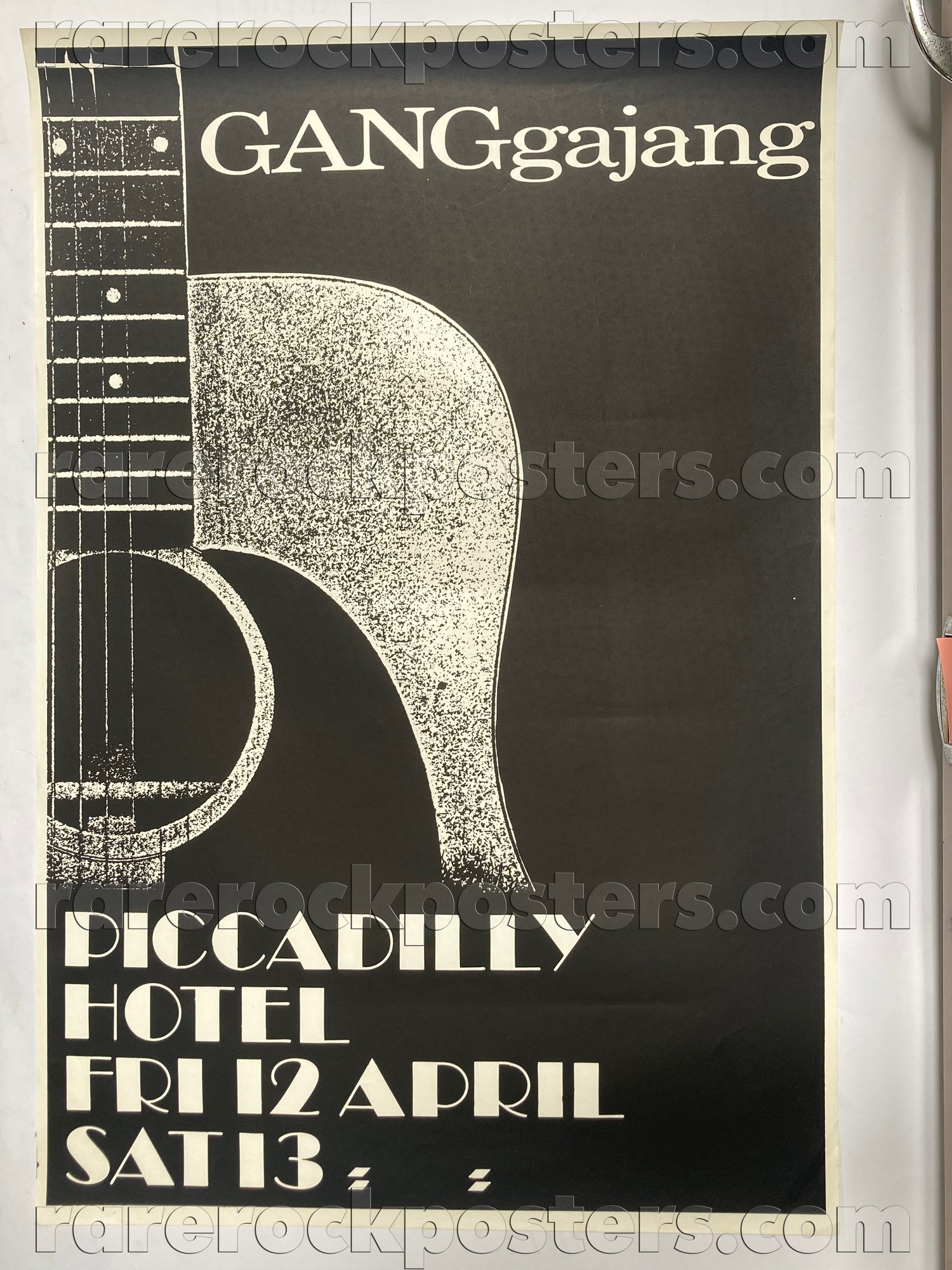 GANGAJANG ~ ORIGINAL 1985 AUSTRALIAN GIG POSTER ~ PICCADILLY ~ KINGS CROSS ~ SYDNEY