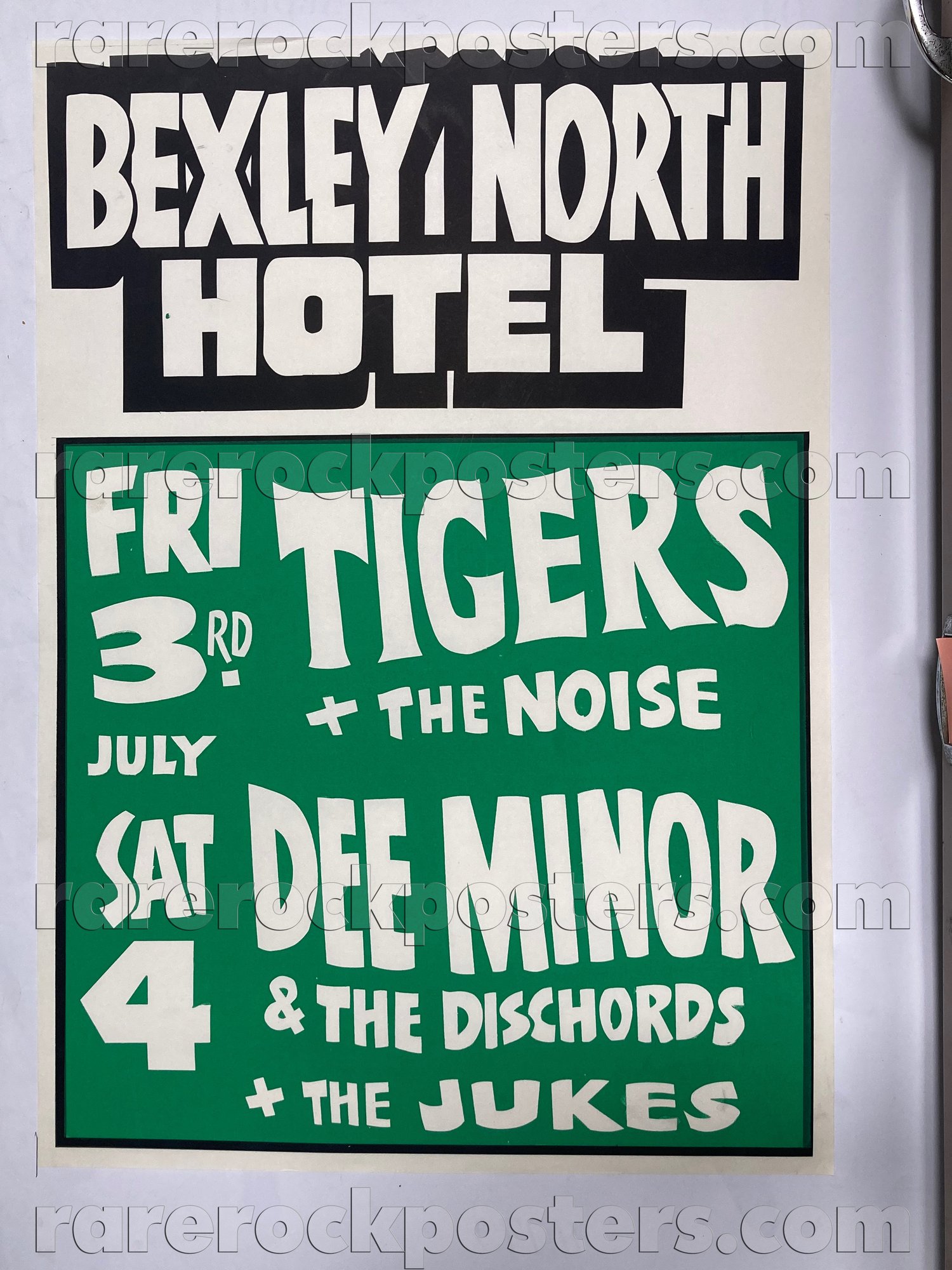 DEE MINOR & THE DISCHORDS / JUKES / TIGERS ~ ORIGINAL 1981 AUSTRALIAN GIG POSTER ~ BEXLEY NORTH