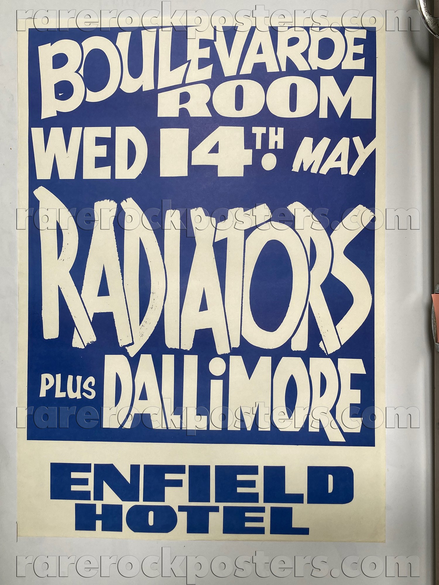 THE RADIATORS / DALLIMORE ~ ORIGINAL 1980 AUSTRALIAN GIG POSTER ~ ENFIELD BLVD ~ SYDNEY