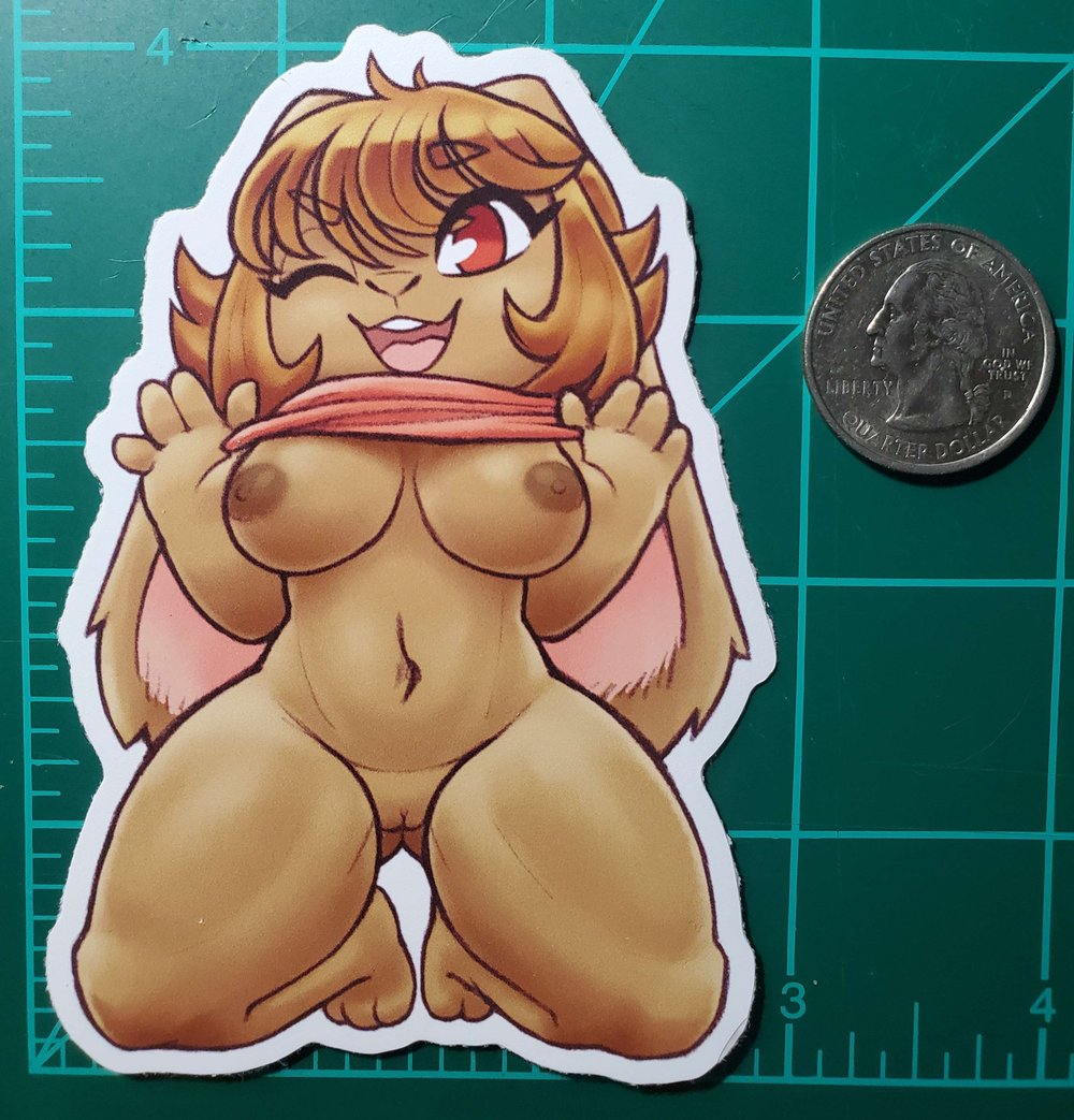 Caramel Bunny Flashing - Vinyl Sticker